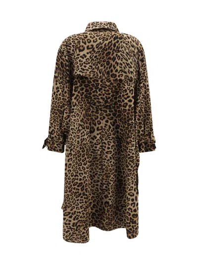 Ella Batwing Sleeve Cotton Trench Coat In Multi