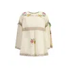 Ella Blouse With Floral Details In White
