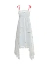 Ella Asymmetrical Long Dress In White