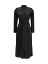 Ella Black Silk Casual Dress In Black