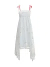 Ella Asymmetrical Long Dress In White