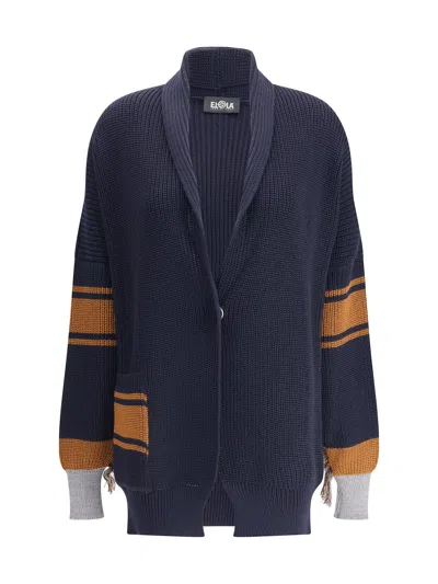 Ella Fringed Cardigan In Black