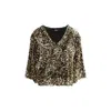 Ella Gold Polyester Blouse In Multi