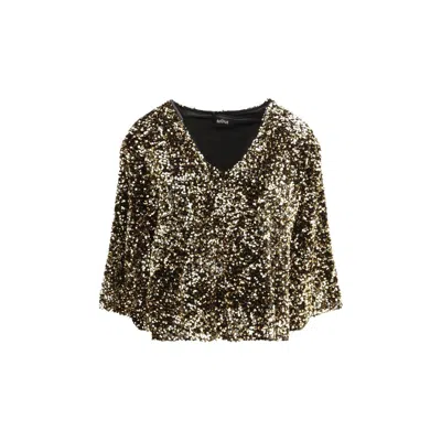 Ella Gold Polyester Blouse In Multi
