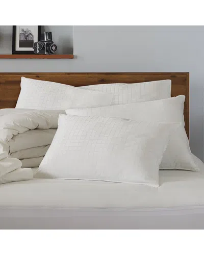 Ella Jayne 100% Cotton Dobby-box Shell Soft Stomach Sleeper Down Alternative  Pillow In White