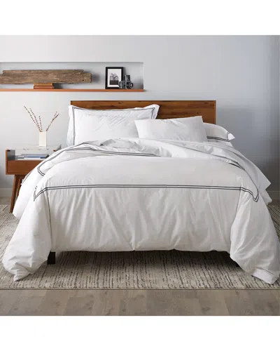 ELLA JAYNE ELLA JAYNE 100% COTTON PERCALE 3 PIECE DUVET SET WITH SATIN STITCHING