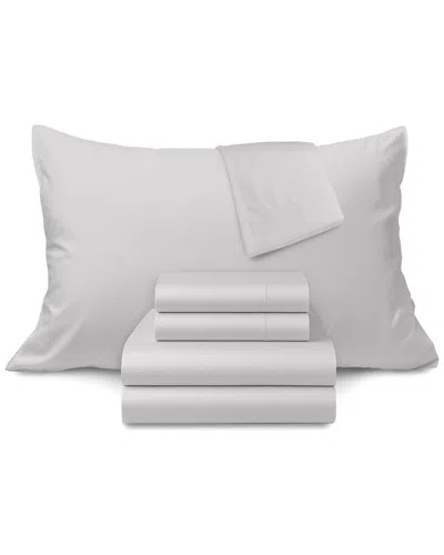 Ella Jayne 100% Cotton Percale Cool And Crisp Deep Pocket Sheet Set In Gray