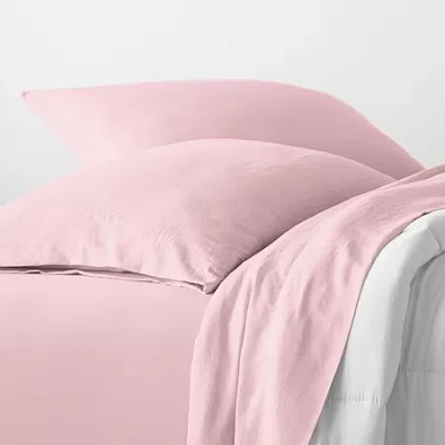 Ella Jayne 100% Cotton Percale Cool And Crisp Pillowcase Set In Pink