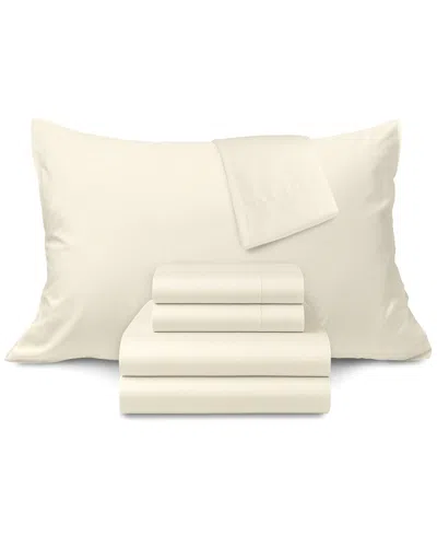 Ella Jayne 100% Cotton Sateen 500 Thread Count Deep Pocket 4-piece Sheet Set In Neutral