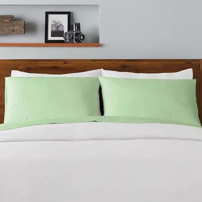Ella Jayne 100% Cotton Sateen 500 Thread Count Pillowcase Set In Green