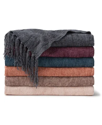 Ella Jayne Classic Weave Chenille Throw, 50" X 60" In Blush