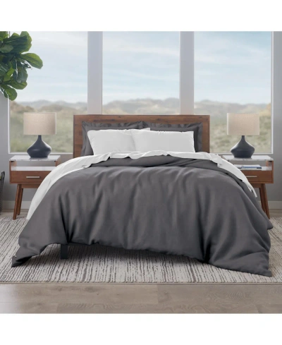 Ella Jayne French Linen Cotton 3-piece Duvet Cover Set In Gray