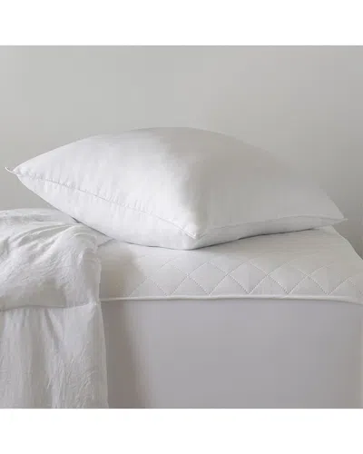 Ella Jayne Soft Luxury Plush Quilted Chevron Gel Fiber Stomach Sleeper Pillow In White