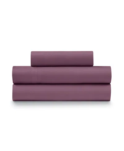 Ella Jayne Super Soft Triple Brushed Microfiber 3-piece Sheet Set - Twin Bedding In Eggplant