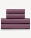 Ella Jayne Super Soft Triple Brushed Microfiber 4-piece Sheet Set - King Bedding In Eggplant