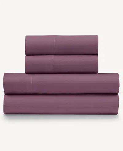 Ella Jayne Super Soft Triple Brushed Microfiber 4-piece Sheet Set - King Bedding In Eggplant