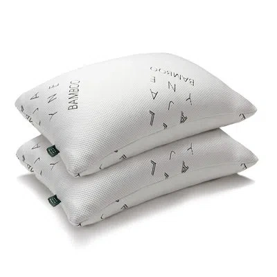 Ella Jayne Home Adjustable Bamboo Shredded Memory Foam Pillows In White