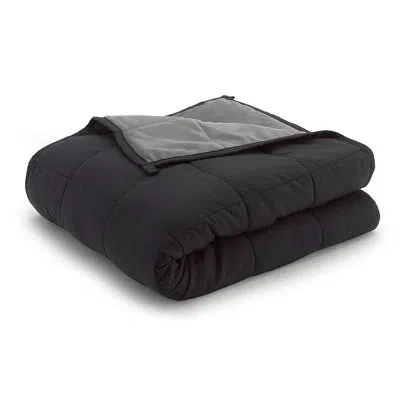 Ella Jayne Home Reversible Weighted Anti-anxiety Blanket In Black