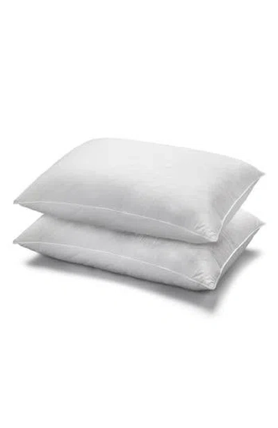 Ella Jayne Home Set Of 2 Cotton Quilted Chevron Pillows In Gray