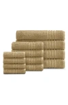 Ella Jayne Home Solid Cotton 12-piece Towel Set In Linen