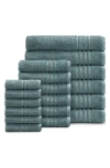Ella Jayne Home Solid Cotton 18-piece Towel Set In Aqua