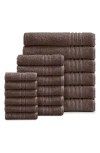 Ella Jayne Home Solid Cotton 18-piece Towel Set In Brown