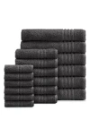 Ella Jayne Home Solid Cotton 18-piece Towel Set In Charcoal