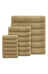 Ella Jayne Home Solid Cotton 18-piece Towel Set In Brown