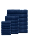 Ella Jayne Home Solid Cotton 18-piece Towel Set In Blue