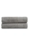 Ella Jayne Home Solid Cotton 2-piece Bath Towel Set In Grey