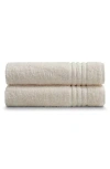 Ella Jayne Home Solid Cotton 2-piece Bath Towel Set In Ivory