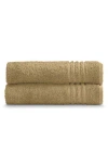 Ella Jayne Home Solid Cotton 2-piece Bath Towel Set In Linen