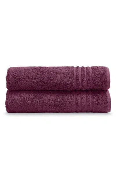 Ella Jayne Home Solid Cotton 2-piece Bath Towel Set In Purple
