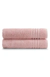 Ella Jayne Home Solid Cotton 2-piece Bath Towel Set In Rose