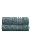 Ella Jayne Home Solid Cotton 4-piece Towel Set In Aqua