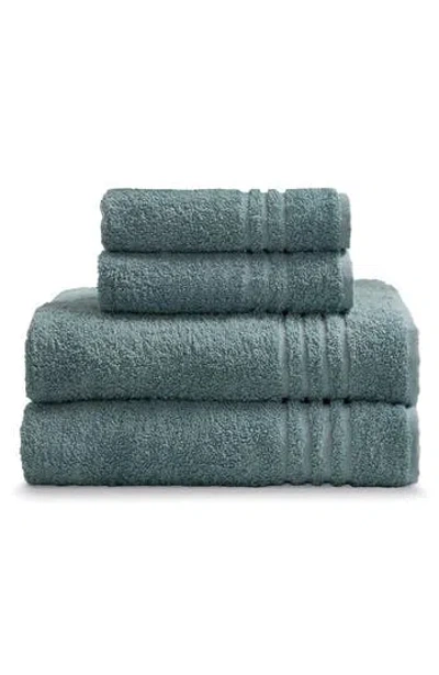 Ella Jayne Home Solid Cotton 4-piece Towel Set In Aqua