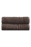 Ella Jayne Home Solid Cotton 4-piece Towel Set In Brown