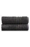 Ella Jayne Home Solid Cotton 4-piece Towel Set In Charcoal