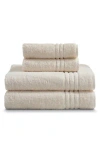 Ella Jayne Home Solid Cotton 4-piece Towel Set In Ivory