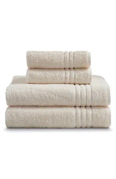 Ella Jayne Home Solid Cotton 4-piece Towel Set In Ivory