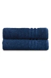 Ella Jayne Home Solid Cotton 4-piece Towel Set In Navy
