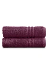Ella Jayne Home Solid Cotton 4-piece Towel Set In Plum