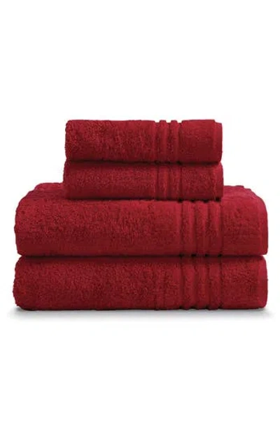 Ella Jayne Home Solid Cotton 4-piece Towel Set In Red