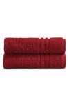 Ella Jayne Home Solid Cotton 4-piece Towel Set In Red