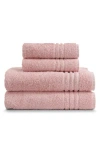 Ella Jayne Home Solid Cotton 4-piece Towel Set In Rose