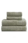 Ella Jayne Home Solid Cotton 4-piece Towel Set In Sage