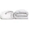 Ella Jayne Home Utility 550 Fill Power Down Comforter & Feather Bed Set In White
