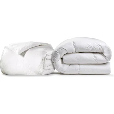 Ella Jayne Home Utility 550 Fill Power Down Comforter & Feather Bed Set In White