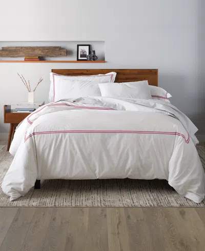 Ella Jayne Luxury 4 Piece Down Comforter With Duvet Cover Set, Queen In Red