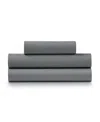Ella Jayne Percale Cool And Crisp 300 Thread Count 100% Cotton 3-pc. Sheet Set, Twin In Charcoal